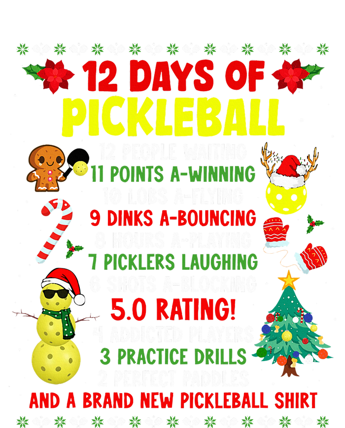 12 Days Of Pickleball Christmas Players Holiday Season Mesh Reversible Basketball Jersey Tank