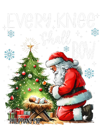 Every Knee Shall Bow Santa Christmas Nativity Scene Xmas T-Shirt