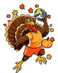 Turkey Playing Volleyball Thanksgiving Volleyball Player Ladies Long Sleeve Shirt