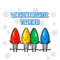 We Shine Christmas Brighter Together Xmas Colorful Lights Full-Length Apron With Pockets