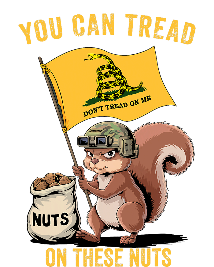 You Can Tread On These Nuts Patriotic Squirrel Funny Meme Short Acrylic Beanie