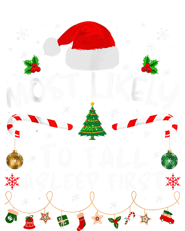 Most Likely To Fall Asleep First Funny Xmas Family Wool Snapback Cap