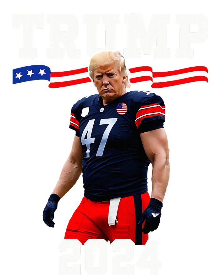 Trump 47 Football Jersey 2024 Us Flag Women's Racerback Tank