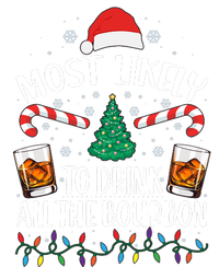 Christmas Most Likely To Drink All The Bourbon Performance Long Sleeve Polo