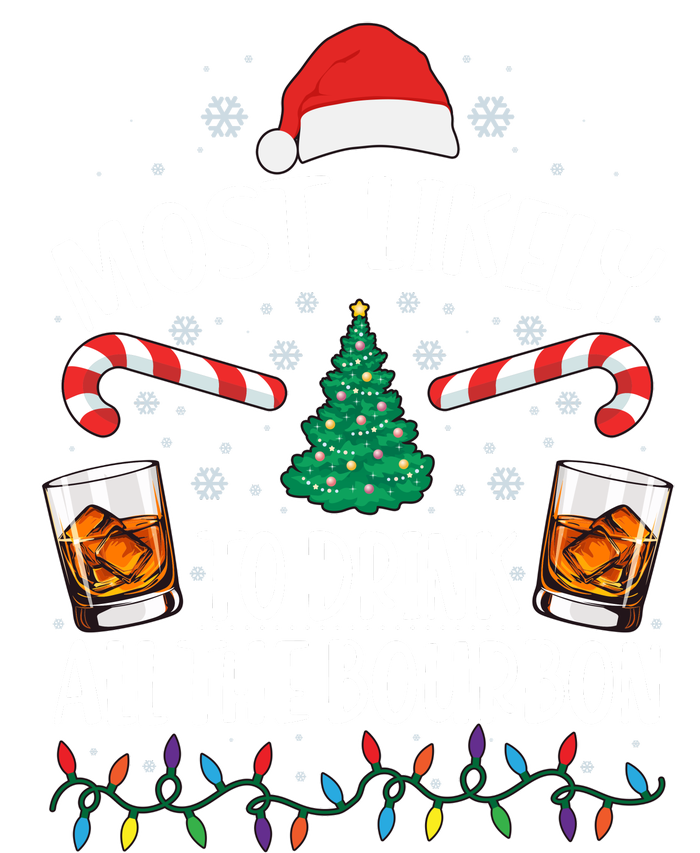 Christmas Most Likely To Drink All The Bourbon Performance Long Sleeve Polo