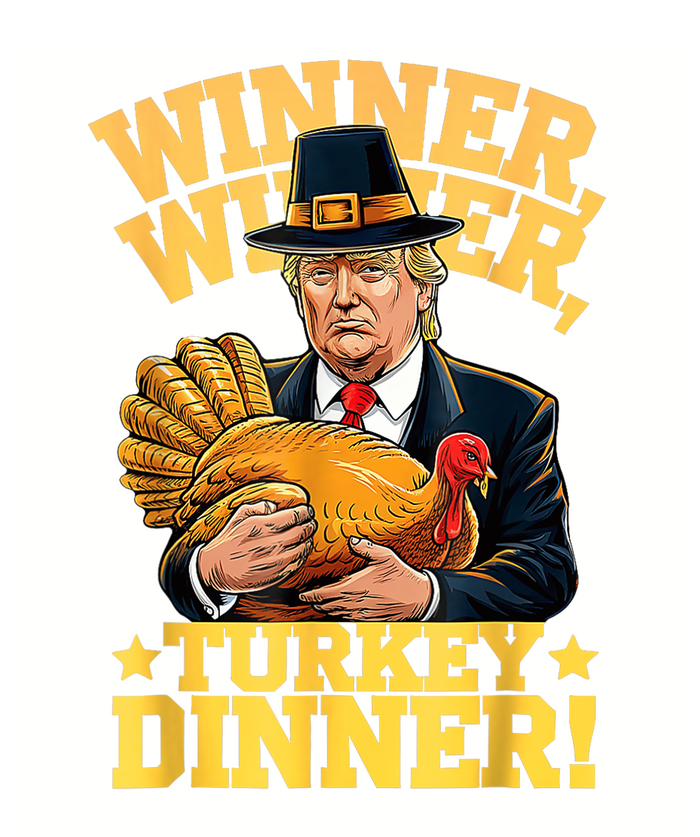 Humor Funny Trump Winner Winner Turkey Dinner Thanksgiving Women's Racerback Tank