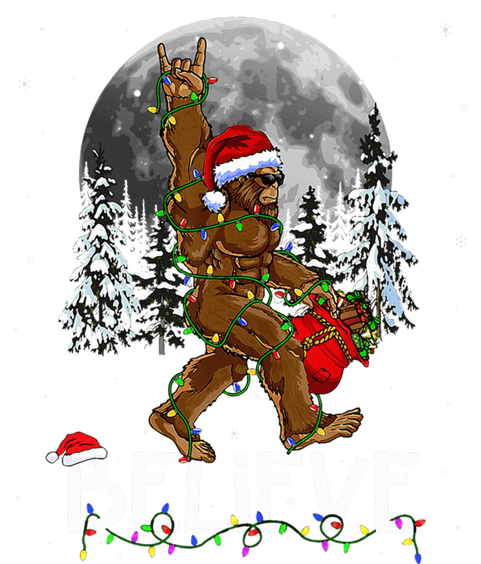 Santa Bigfoot Christmas Sasquatch Believe Button