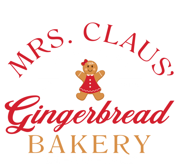 Mrs Claus Gingerbread Bakery Funny Christmas Baker Cookie T-Shirt