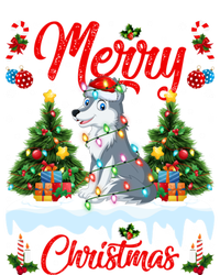 Wolf Merry Christmas Tree Lighting Santa Wolf Xmas Gift Tall Sweatshirt