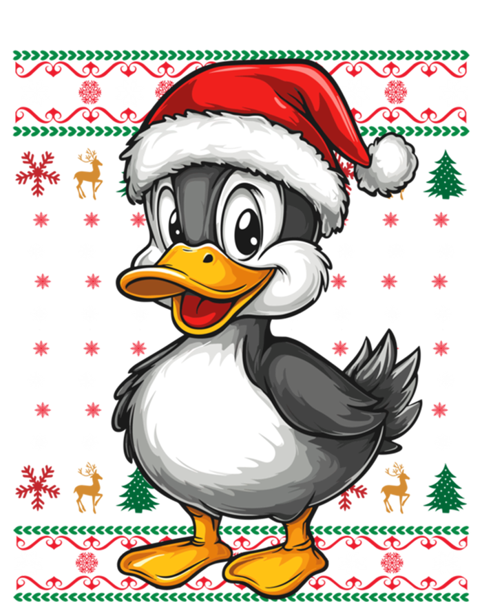 Duck Santa Hat Ugly Christmas Funny Holiday Duck Lover Gift Tie-Dye Long Sleeve Shirt