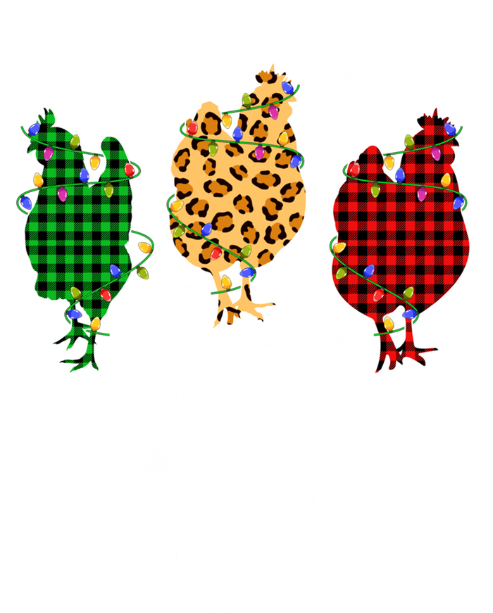 Family Leopard Buffalo Plaid Chicken Merry Christmas Gift T-Shirt