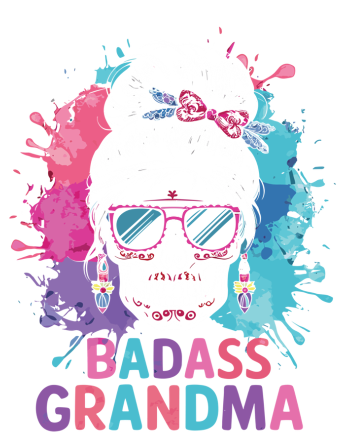 Funny Badass Grandma Messy Bun Skull For Grandmother Gift Tote Bag