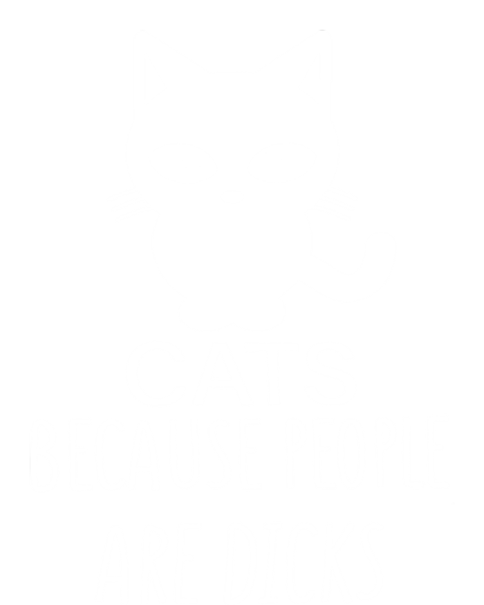 Funny Cat Because People Are Dicks Coffee For Cat Lovers Gift T-Shirt