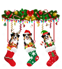 Australian Shepherd In Sock Xmas Reindeer Santa Elf Dog Gift T-Shirt