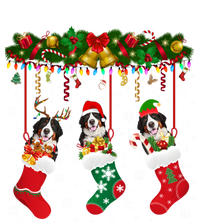 Bernese Mountain In Sock Xmas Reindeer Santa Elf Dog Gift T-Shirt