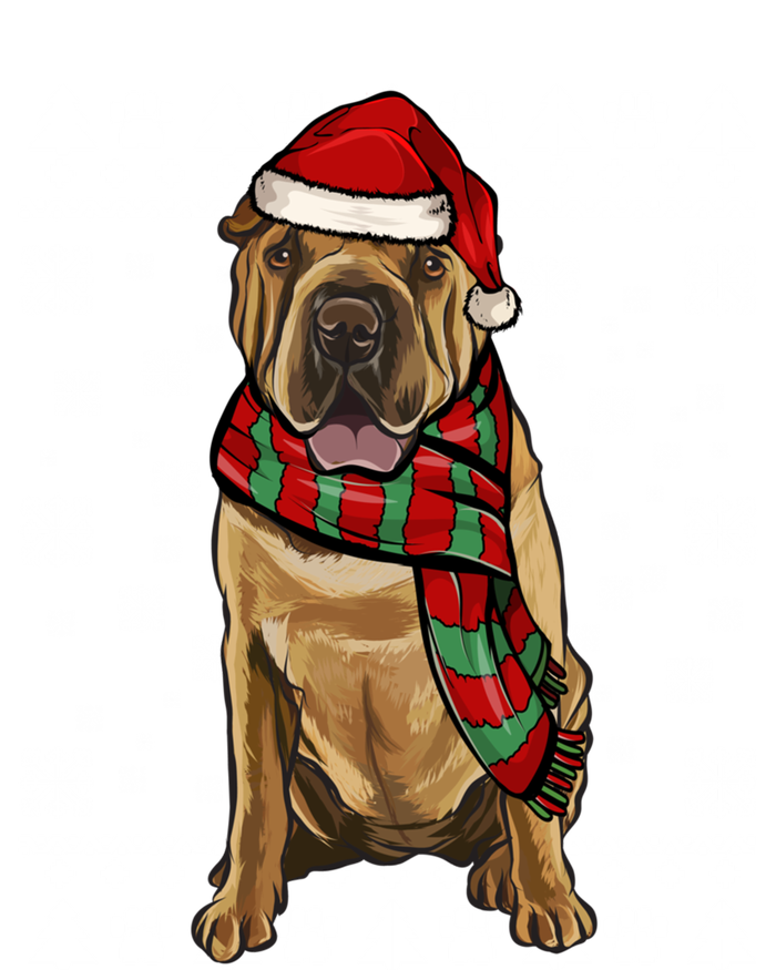 Chinese Sharpei Dog Santa Hat Xmas Ugly Christmas Gift T-Shirt