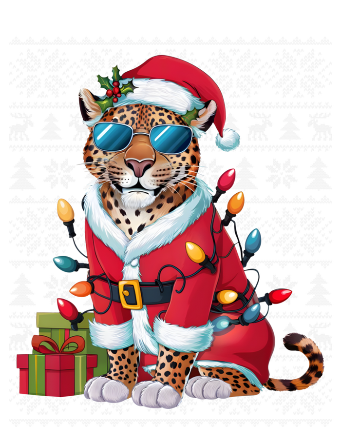 Leopard Xmas Style Ugly Santa Leopard Christmas Great Gift Long Sleeve Shirt