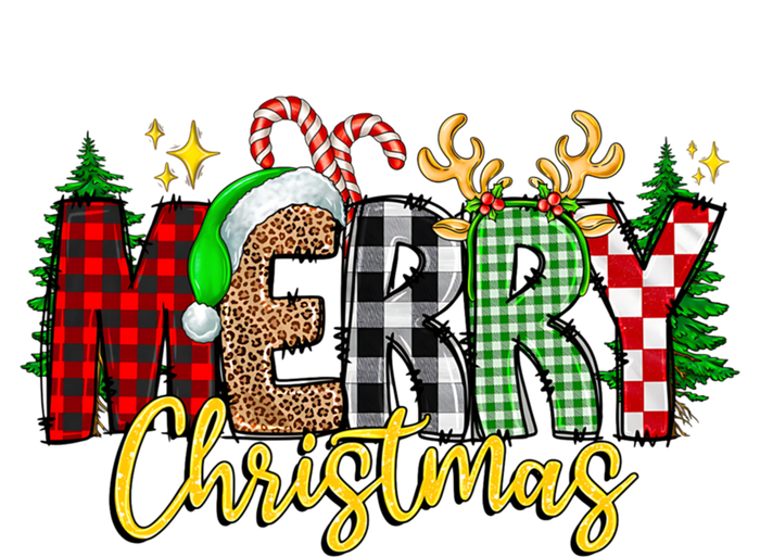 Merry Christmas Buffalo Red Leopard Plaid Xmas Family Pajama Gift T-Shirt