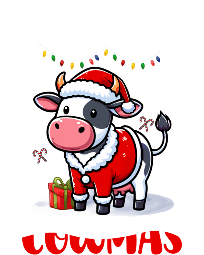 Merry Christmas Santa Cow Farmer Lover Family Colorful Gift Coaster