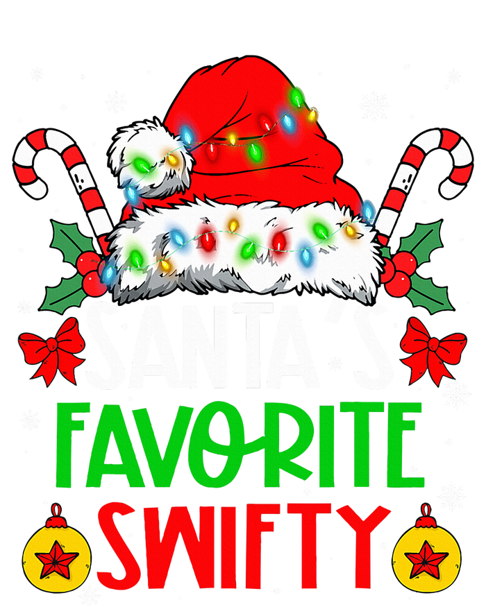 SantaS Favorite Swifty Merry Christmas Groovy Xmas Lights Ladies Long Sleeve Shirt