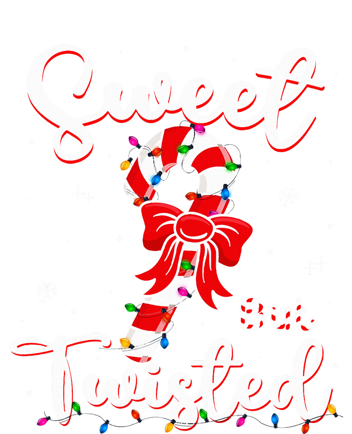 Sweet But Twisted Funny Christmas Candy Cane Xmas Holiday Bumper Sticker