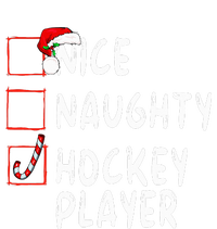 Nice Naughty Hockey Player Christmas Santa Claus Softstyle Adult Sport Polo