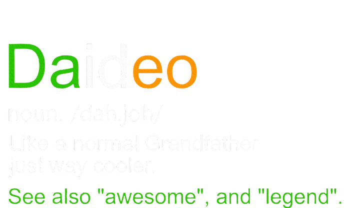 Funny Daideo Ireland Grandfather Grandpa Definition Kids Tie-Dye T-Shirt