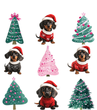 Cute Dachshund Christmas Tree Pattern Merry Xmas Dog Lover Cute Gift Canvas