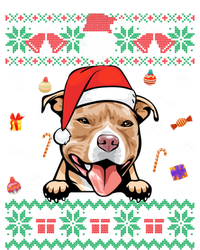 Cute Pitbull Dog Ugly Christmas Santa Hat Xmas Gift Pom Pom 12in Knit Beanie