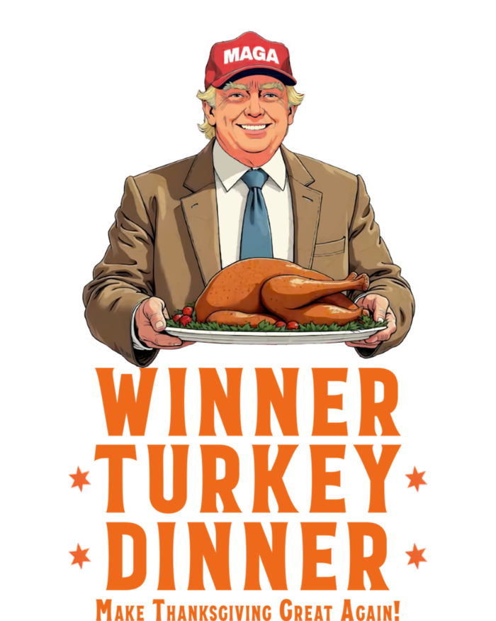 Funny Trump Winner Winner Turkey Dinner Thanksgiving Apparel Valucap Bio-Washed Visor