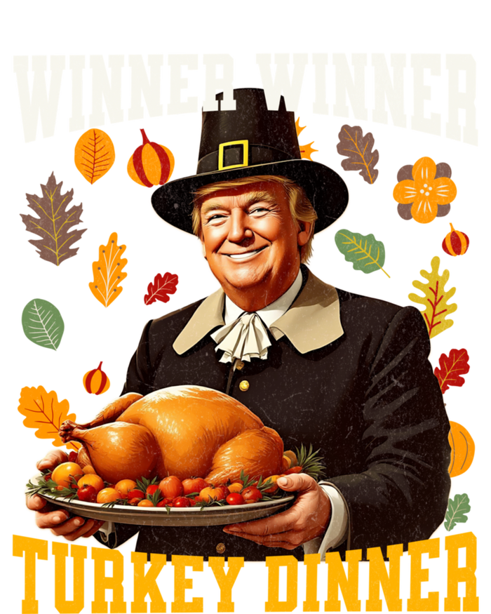 Funny Trump Winner Winner Turkey Dinner Thanksgiving Apparel Flexfit Unipanel Trucker Cap