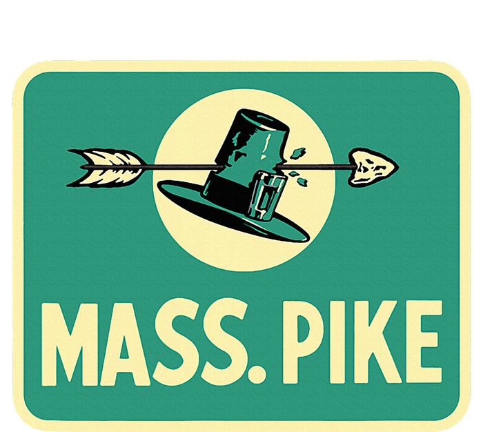 Mass Pike Road Sign Massachusetts Turnpike Route 90 Valucap Bio-Washed Visor