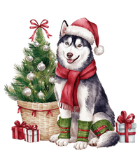 Pet Animal Lovers Cute Siberian Husky Dog Christmas Tree Funny Gift T-Shirt