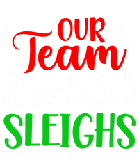 Our Team Sleighs Christmas Family Pajama Xmas Holiday Flat Bill Trucker Hat