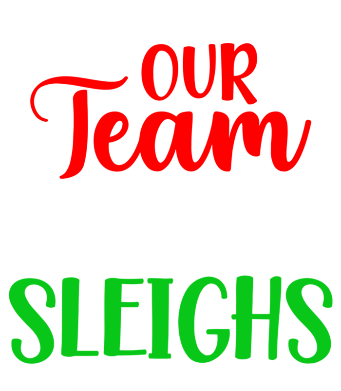 Our Team Sleighs Christmas Family Pajama Xmas Holiday Flat Bill Trucker Hat