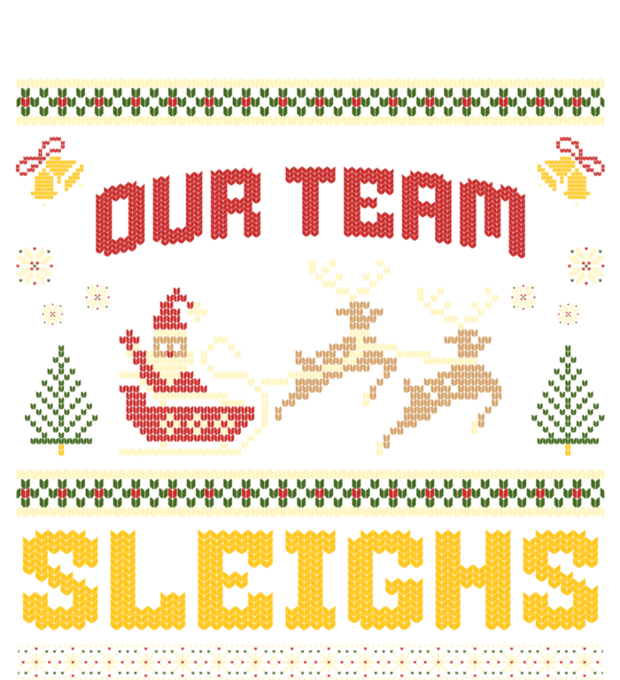 Our Team Sleighs Christmas Family Ugly Pajama Xmas Holiday Flexfit Unipanel Trucker Cap