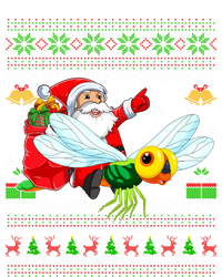 Ugly Xmas Funny Santa Riding Dragonfly Christmas Gift T-Shirt