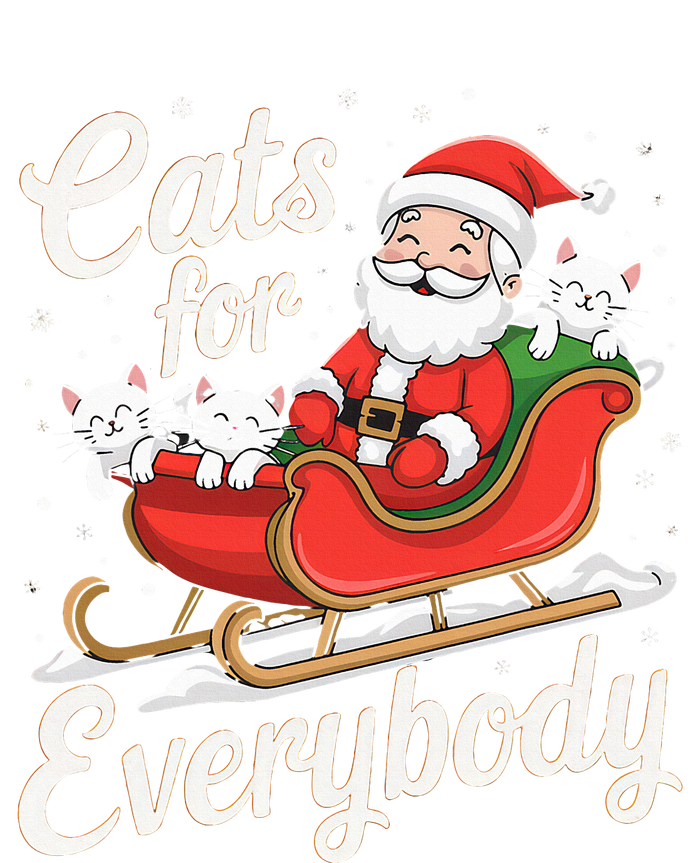 Cats For Everybody Christmas Funny Xmas Santa Ladies Long Sleeve Shirt