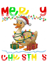 Xmas Lighting Santa Hat Duck Bird Merry Christmas Gift T-Shirt