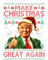 Make Christmas Great Again Funny Trump Santa Hat Xmas Ugly Women's Pullover Hoodie