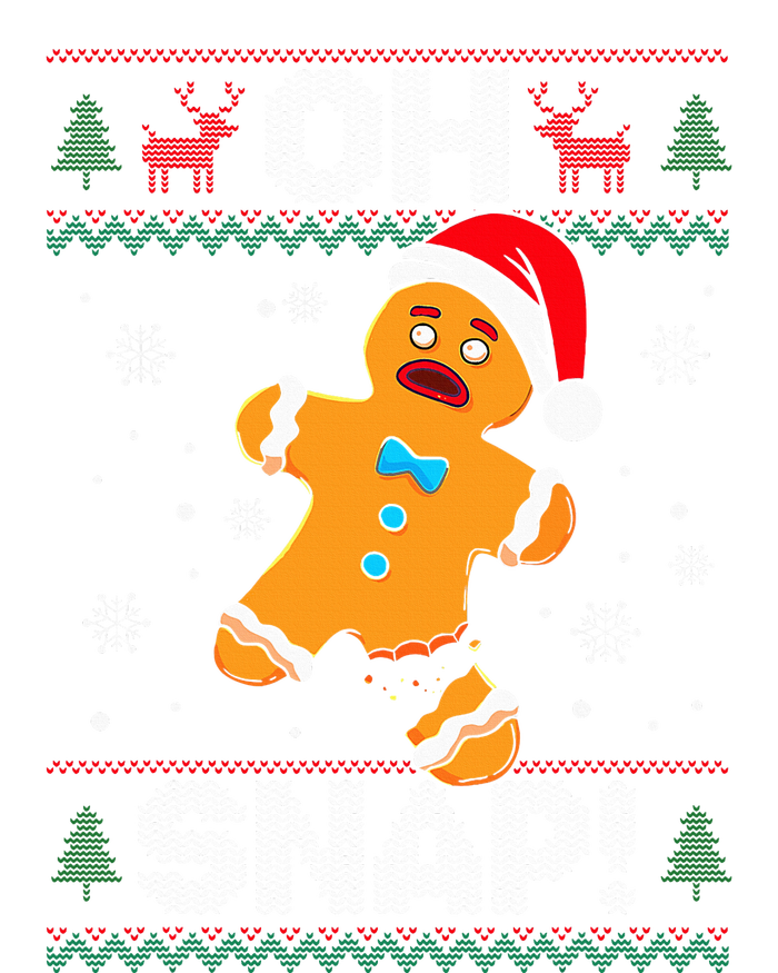 Oh Snap Gingerbread Man Cookie Christmas Funny Ugly Sweater T-Shirt