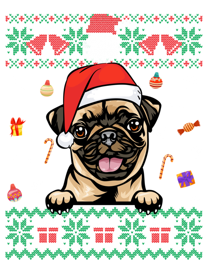 Cute Pug Dog Ugly Christmas Santa Hat Xmas Cute Gift T-Shirt