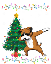 Dabbing Boxer Dog Xmas Tree Lights Ugly Christmas Gift Magnet