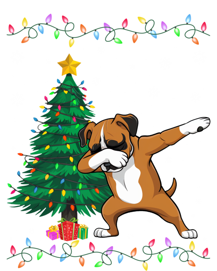 Dabbing Boxer Dog Xmas Tree Lights Ugly Christmas Gift Magnet