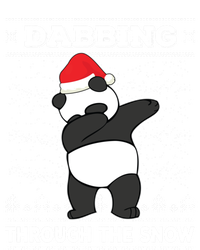 Dabbing Through The Snow Panda Bear Santa Claus Christmas Gift Striped Beanie with Solid Band