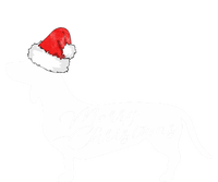 Dachshund Merry Christmas Cool Gift I Doxie Santa Silhouette Cool Gift T-Shirt