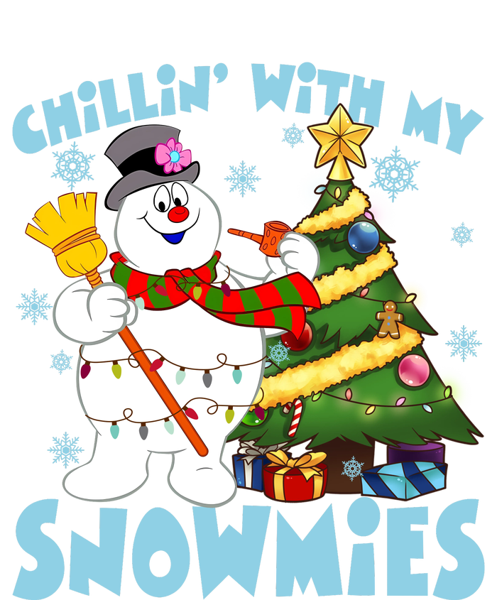 Frosty Snowman Chillin With My Snowmies Frosty Snowman Christmas Tree T-Shirt