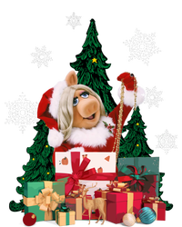 Miss Piggy Around The Christmas Tree Miss Piggy Christmas Tree Zip Tote Bag