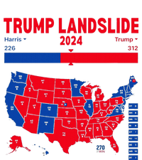 Trump Landslide 2024 Electoral Map 312 Winning Map V-Neck T-Shirt