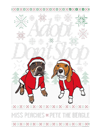 Christmas Miss Peaches & Pete The Beagle Women's V-Neck T-Shirt